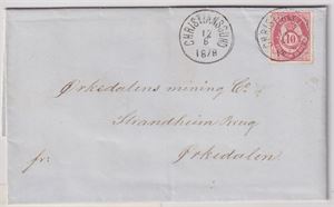 NK 25, Christianssund 12-6-1878 på pent lite brev til Orkedalen