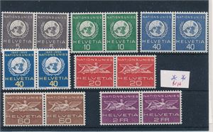 SVEITS - TJENESTE FN xx Mi 21-27 x2, 1955 2 serier (€ 42)