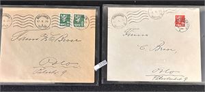 JERNBANE 2 brev med ulike stempler "BERGENSBANENS NATTOG"