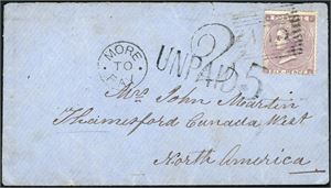 GB. Ten covers sent from Great Britain to Canada 1860-1890. Mixed condition.