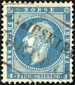 4. 4 skilling Oscar, anert med det private 8-kantede "Dampskibet Nordcap".