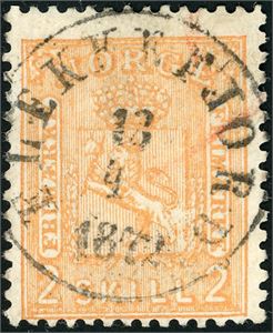 12. 2 skill 2, fullstemplet "Flekkefjord 13.4.1872".