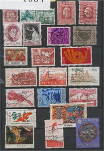 Perfin Lot med 25 stk merker med perfin HL&Co  (Harald Lyche, Drammen)