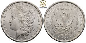 Morgan dollar 1884 CC. Kv.0/01