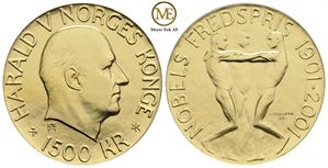 1500 kroner 2001 Nobels fredspris. Proof