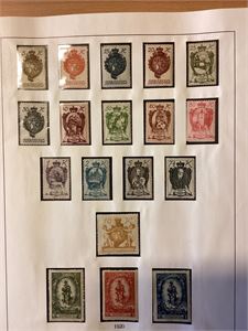 Lichtenstein.  Samling 1912 -1983 **/* i Lindneralbum,  ganske tynt "på midten", men en del merker.