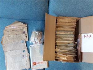 BREV Diverse, mest før krigen  inkl masse bancobrev. Postale segl observert. Mye fra Vestlandet, medfølger få utlandet og pose ubrukte postoblater. Vekt 3,4 kilo