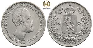 12 skilling 1873 Oscar II. Kv.01