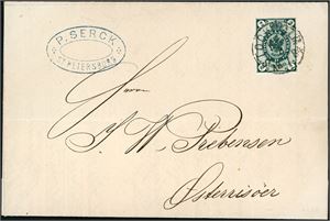 2 Kop on complete printed matter from St. Petersburg in August 1884, cancelled "Stockholm K.E. 8.7.1884" (Control Stamp) and sent to Østerrisøer, Norway.