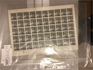 Island Lot 9 A4 plansjer **/*/stemplet Island.   En del bedre, samt ett helark