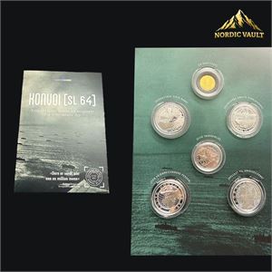 Konvoi SL 64, PROOF, gullmynt og sølvmynter.