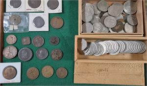 ENGLAND stort parti 18-1900-talet oädla metaller flera vackra!  Bör hämtas