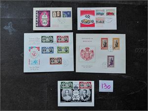 MONACO 4 FDC og 1 Maxikort.