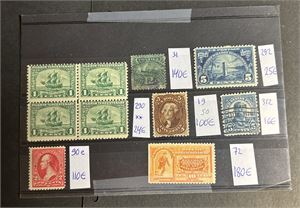 USA Plansje eldre merker ex Mi 19-290 (€ 529)