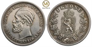1 krone 1904 Oscar II. Kv.0/01