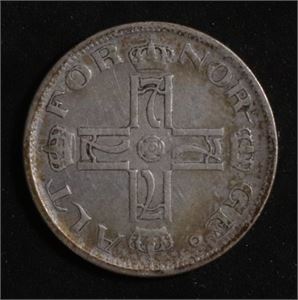 25 øre 1912 Norge 1 Sølv, ripe