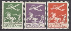 Danmark AFA 144-146 Luftpost ** 10 , 15 og 25 øre   (V/ 2200.-)