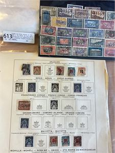 Franske og britiske kolonier til 1930-tallet (+ litt Liberia), på noen gamle albumark samt noe supplerende på ett par  småplansjer. Hyggelig blanding, og usjekket.