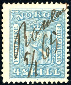 8. 4 skill, annullert med håndskrevet "Rauland 5/1 65" (TE).