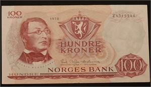 100 kroner 1970 Z. Kv.1/1+