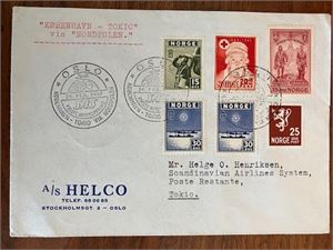 LUFTPOST - 1. tur København - Tokio - via Nordpolen - Febr. 1957