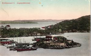 Postkort. Kristiansand. Lagmandsholmen.