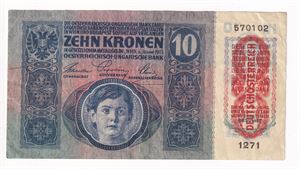 Austerrike - Ungaren 1000 kronen 1902 og 10 kronen 1915
