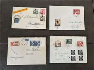 REICH/BRD - BREV 4 bruksbrev 1936-52 inkl 2 til Norge