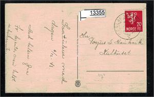 "SØRLANDSBANEN V 5-12-43" på kort (Grad 7)