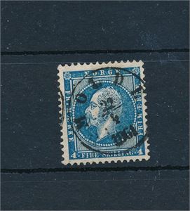 Nk 4 o. Fullstemplet "MOLDE 22-4-1861". Liten ekstra stempelbue