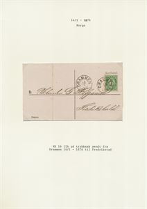 NK 16 IIb Korsbånd pent Drammen 14/1-1876 til Fredrikshald