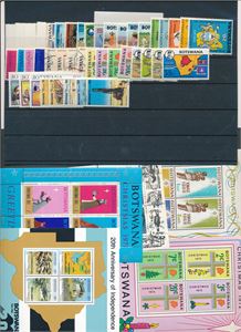 BOTSWANA xx noen komplette serier og 5 miniark 60-70-tallet. Antatt xx hele veien (€ 42)