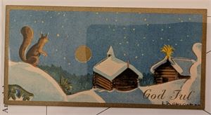 AUKRUST, overrekkelseskort lite format 12x6cm. Utgitt 1937, sjeldent.