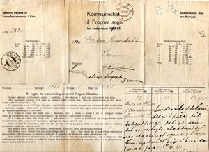 Kommuneskat i Frogner sogn 1919/20