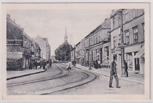 Trondhjem. Baklandet  Gatemotiv- Oppi No. 83 - brukt 1920, frimerke fjernet