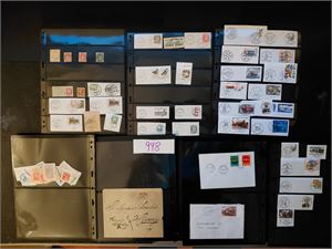 Plansjer med merker, klipp og noen brev, alle fra Lillesand kommune. HER ER MYE!