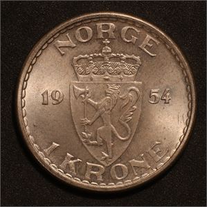 1 krone 1954. Kv.0