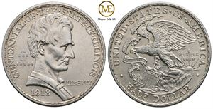 1/2 Dollar 1918 State of Illinois Anniversary. Kv.01
