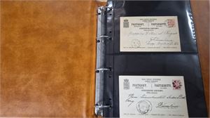 FINLAND samling drygt 100 försändelser i ett album: tidiga helsaker, bruksbrev, militärpost, censur mm.