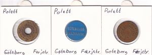 3 stk ferjepolettar Gøteborg