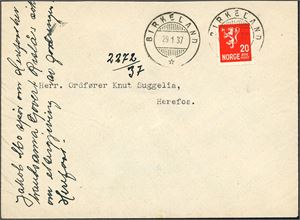 Agder. Over 200 brev/kort og blanketter med stempler fra området. Duplisert.