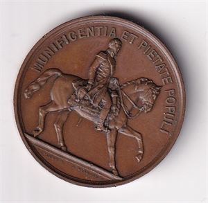 Avdukningen av Carl Johan monumentet 1875.