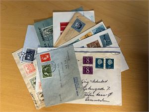 NEDERLAND-BREV/FDC 1920-66 10 brev inkl et med 1 heftepar