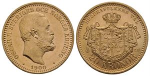 20 kronor 1900 Oscar II. Kv.0/01