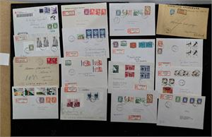VEST-AGDER - REKBREV 30 stk fra forskjellige poststeder