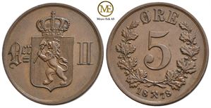 5 øre 1878 Haakon VII. Kv.01