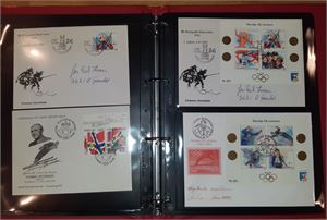 OL94 Perm OL94 objekter. FDC, særstpl, tms, rek.brev, maxikort. Ca. 100 enheter. God kval