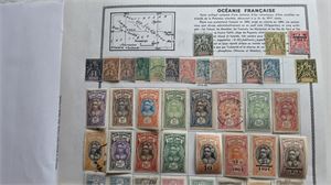 FRANSKA KOLONIER OCEANIEN -POLYNESIEN samling */o 1913-1993 på blad