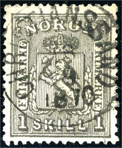 11. 1 skill 1, fullstemplet "Christianssand 18.9.1870"