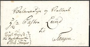 Fire brev fra perioden 1772 til 1809, der 2 er bragt ut med posten, og 2 er privat befordret.